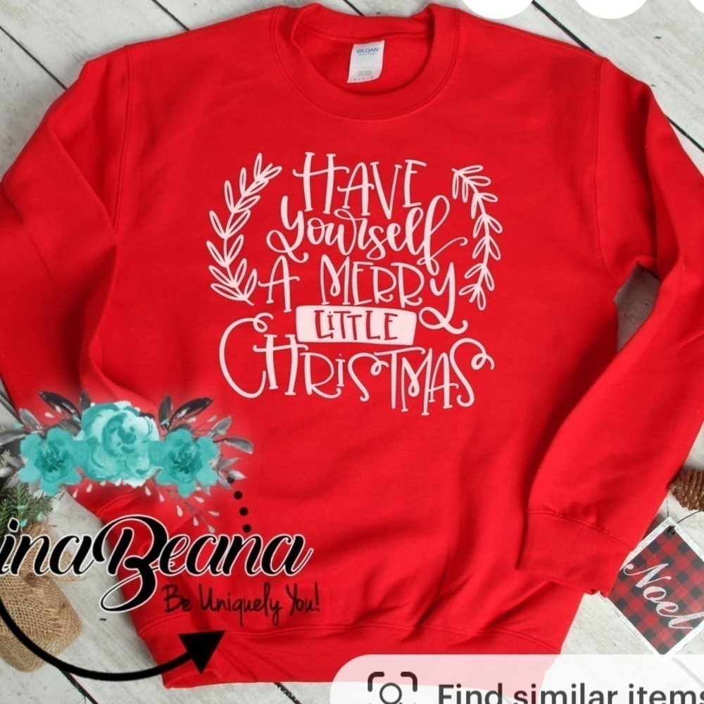 Have yourself a Merry little Christmas Crew Pullover Ugly Sweatshirt Sweater M
